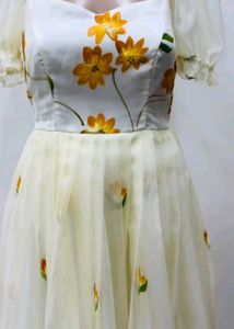 Hand painted floral frock
