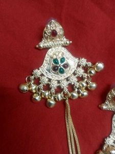 Ethnic Silver Jhumka Earrings with Bells