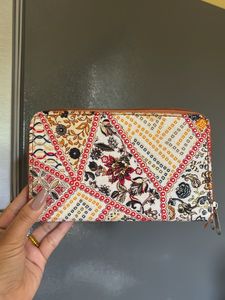 Bohemian Patchwork Zip Around Wallet