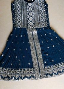 Elegant Teal Kurta Set with Sharara Pants