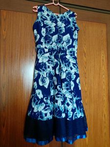 Navy Blue Lace block Dress