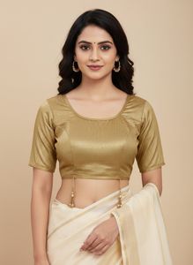 Golden Brocade Readymade Blouse