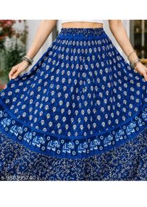Boho Elephant Print Maxi Skirt