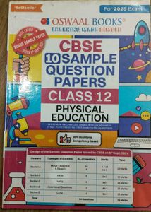 Oswaal Class 12 P.E sample paper 2025 exam