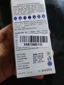 DERMDOC 2% Salicylic Acid Face Serum