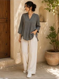 Classic Charcoal Grey Relaxed-Fit Top