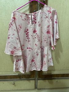 Floral Print Peplum Top