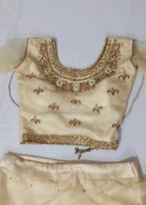 Elegant Cream Lehenga Choli Set