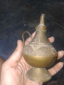 Vintage very old and rare Brass Oil Lamp