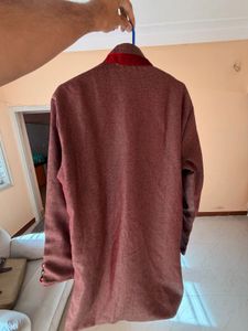 Men's Maroon Ethnic Jacket