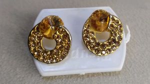 Sparkling Goldtone Hoop Earrings With Free Gift 🎁