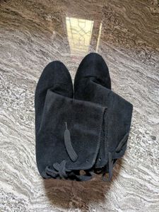 Suede Black Boots
