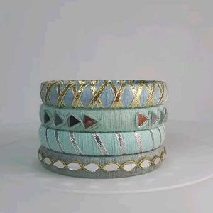 Teal Bangles Set of 4🩵