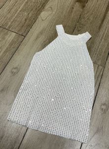 Sparkling White Halter Neck Top