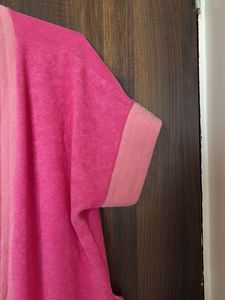 Pink Terry Cloth Bathrobe