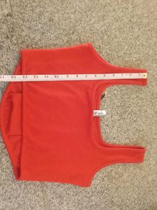 Red Corset Style stretchable fitted Tank Top