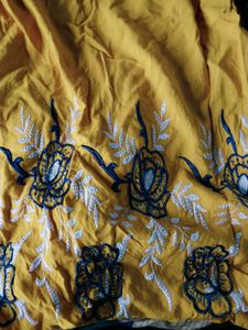 Yellow Embroidered Kurta