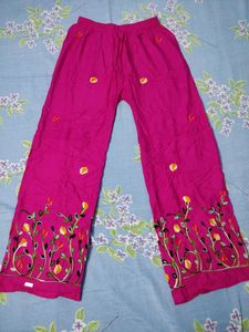 Embroidered Palazzo Pant