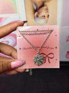 Gothic Spiderweb Pendant Necklace