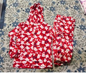 Cute Bunny Fleece Pajama Set