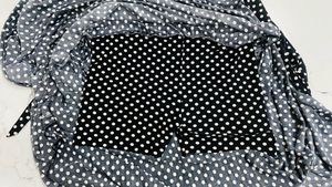 Stylish Black Polka Dot Maxi Skirt