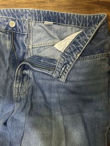 Wide Leg Blue Denim Jeans