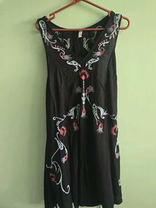 Bohemian embroidered beach cover-up