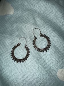 combo of 2  Oxidized Silver Jhumkas