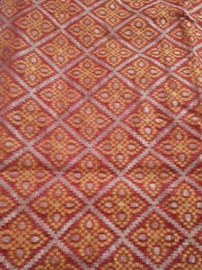 Red &amp; Gold Patterned Fabric
