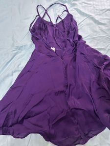 new Satin Flare Dress
