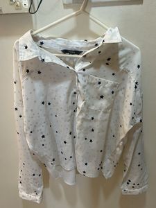 White Star Print Shirt