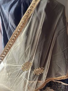 Elegant Black &amp; Gold Lehenga Choli Set