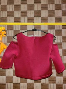 Chic Cold Shoulder Embellished Top