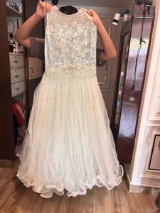 Elegant Pastel Gown with Dupatta