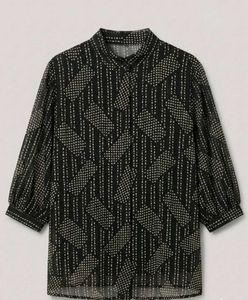 Stylish Black &amp; White Printed Top
