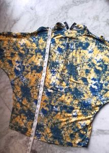 Tie-Dye Cold Shoulder Top