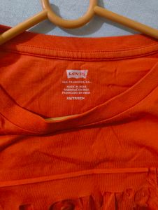 Levi's Orange Cropped T-Shirt