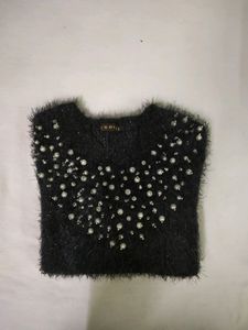 ⚪pearl sweater | black Unused