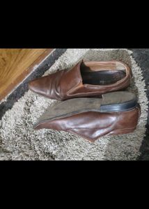 Men's Brown Leather pointed Loafers