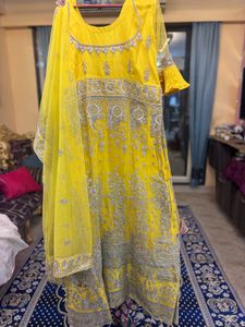 Elegant Yellow Embroidered Lehenga