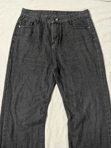 Classic Charcoal Wash Straight Leg Jeans