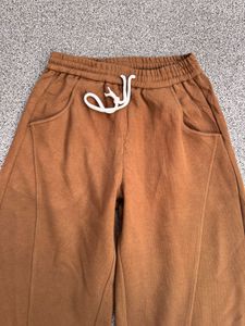 Comfortable Wide Leg Brown Sweatpants