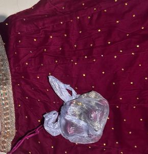 mauve &amp; Gold Indian Blouse lungha
