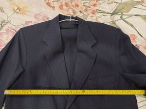 Men's Navy Striped Suit