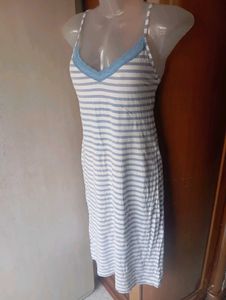 Striped Cotton Nightgown