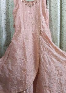 Beautiful Pink Embellished Ethnic Gown xxl size
