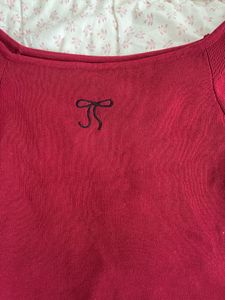 Cute Red Knit Top