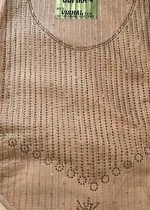 Peach suit material with Dupatta