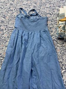 Light Wash Denim Jumpsuit