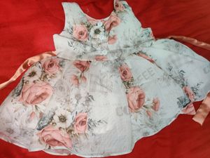Flower Print Baby Girl Frock
